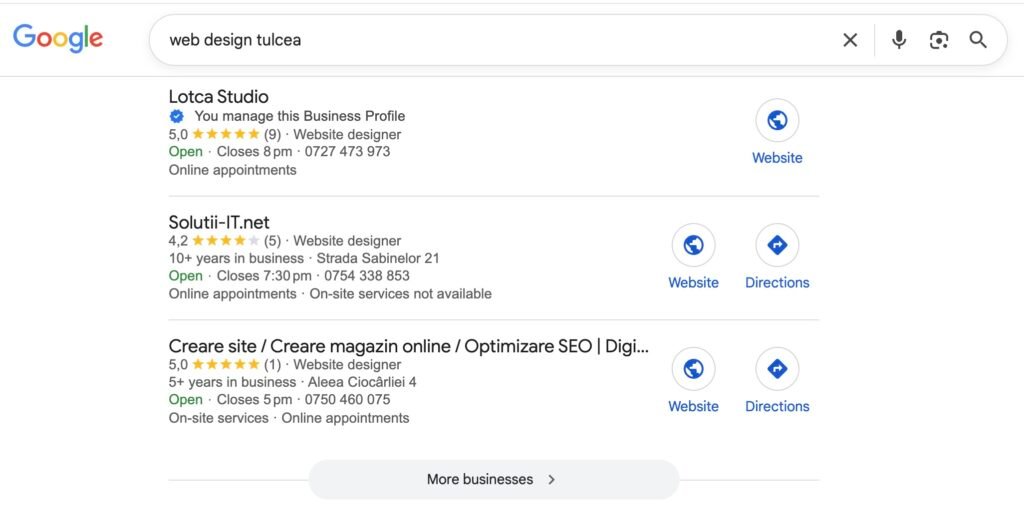 Cum să te clasezi mai sus pe Google Maps — ghid Lotca Studio