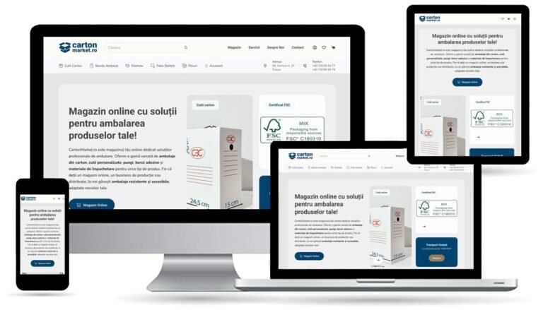 Site-ul Carton Market, ambalaje pentru firme