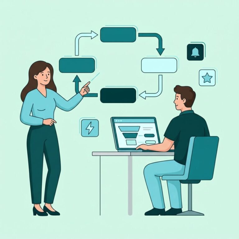 Ilustrație CRM Premium — automatizări și contacte fără limită pentru o echipă care crește