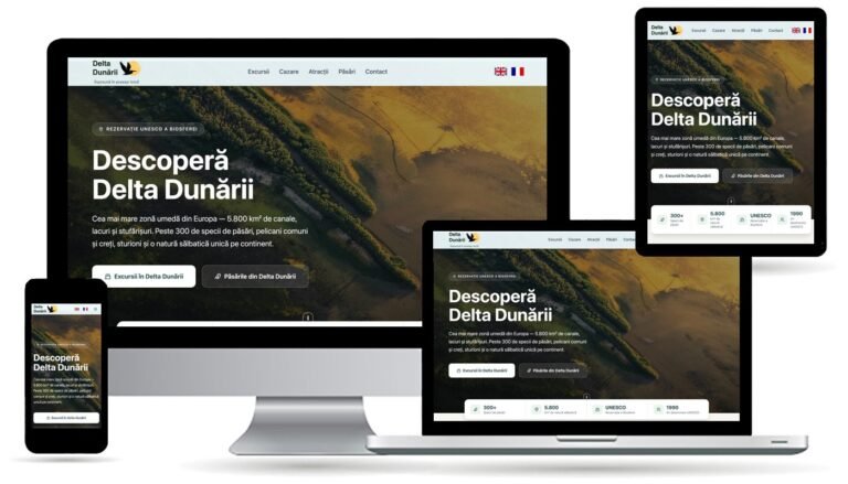 Site-ul Delta Dunării, portal turistic în trei limbi