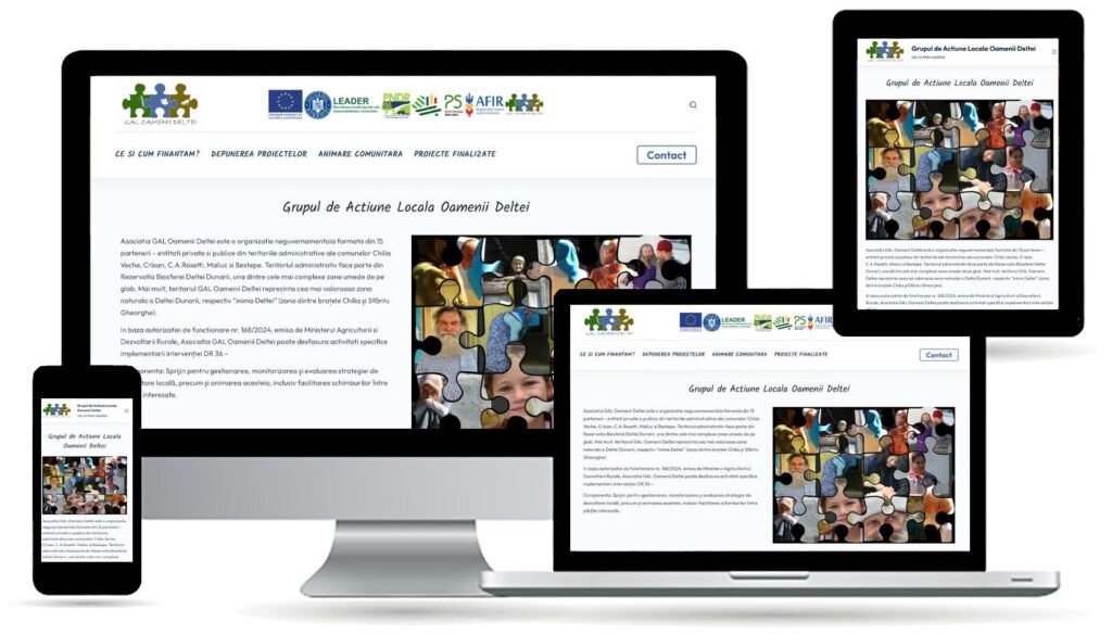 Site-ul GAL Oamenii Deltei, asociație de dezvoltare locală