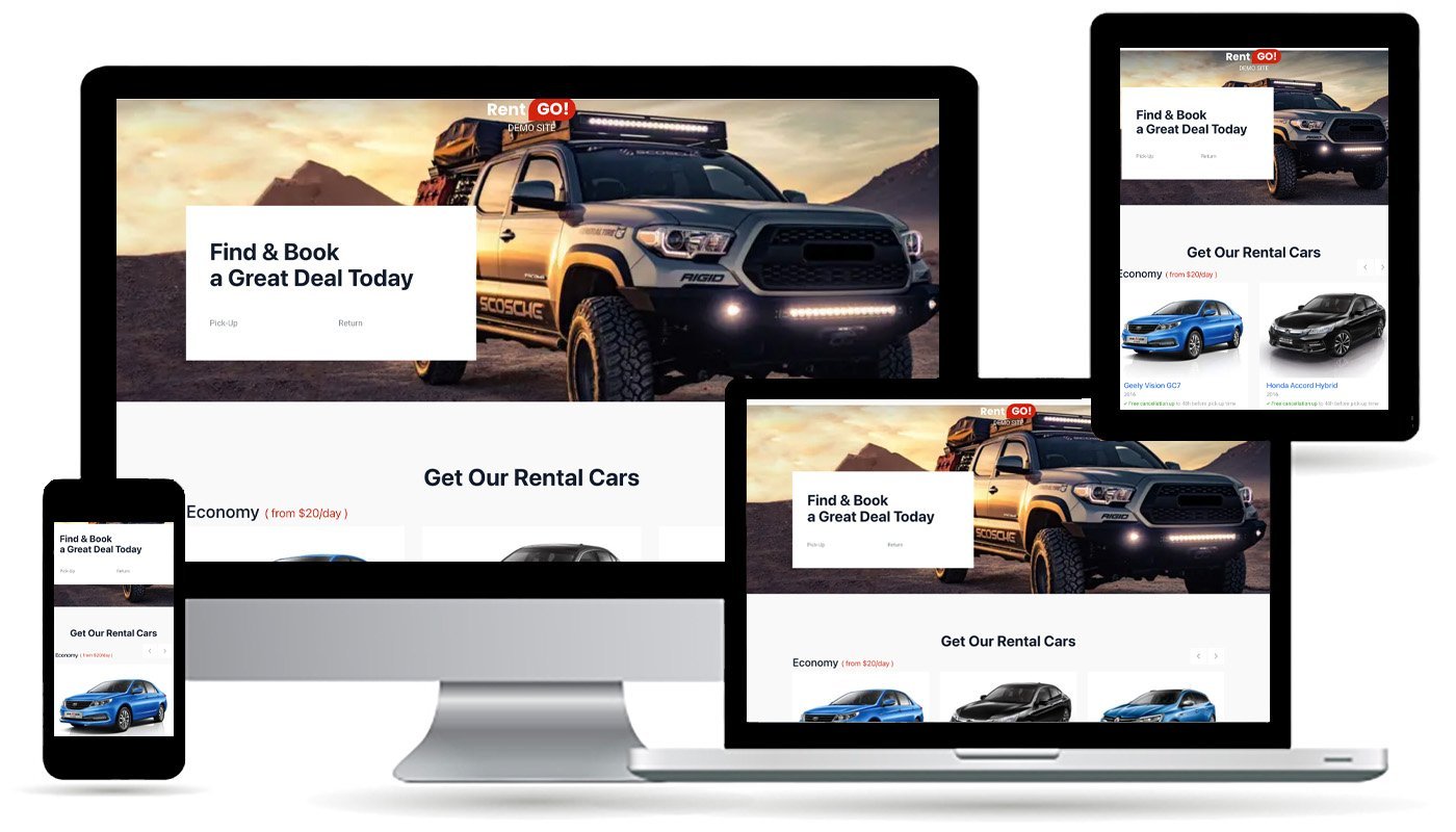 Site-ul unei firme de închirieri auto
