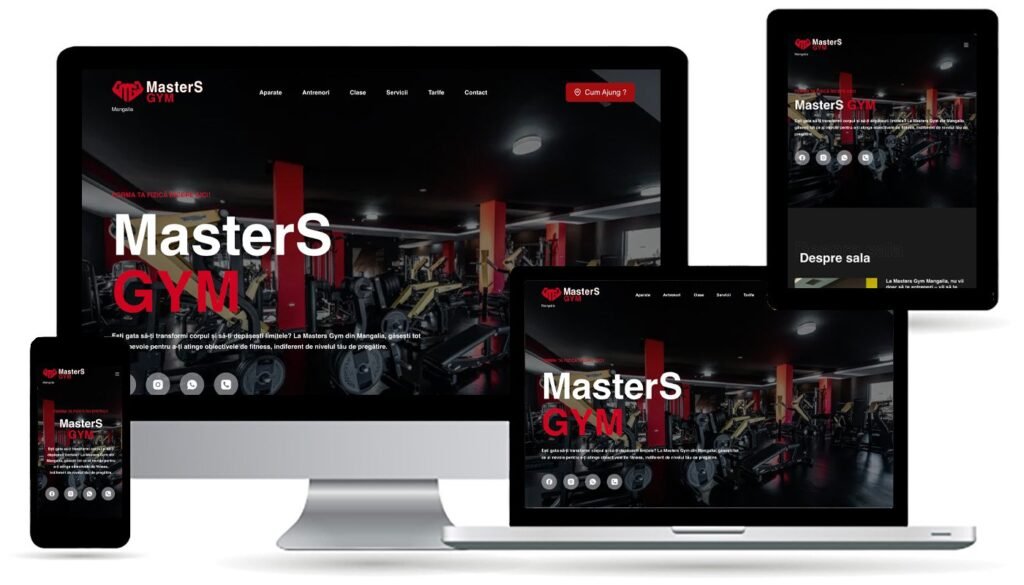 Site-ul Masters Gym, sală de fitness