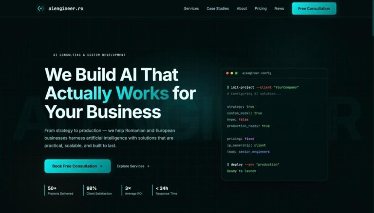 Captură din site-ul AI Engineer
