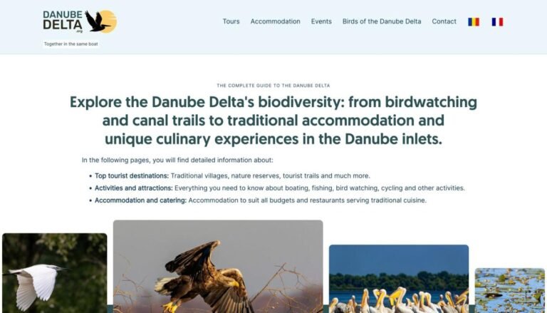 Captură din site-ul Danube Delta