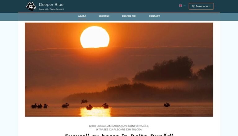 Captură din site-ul Deeper Blue