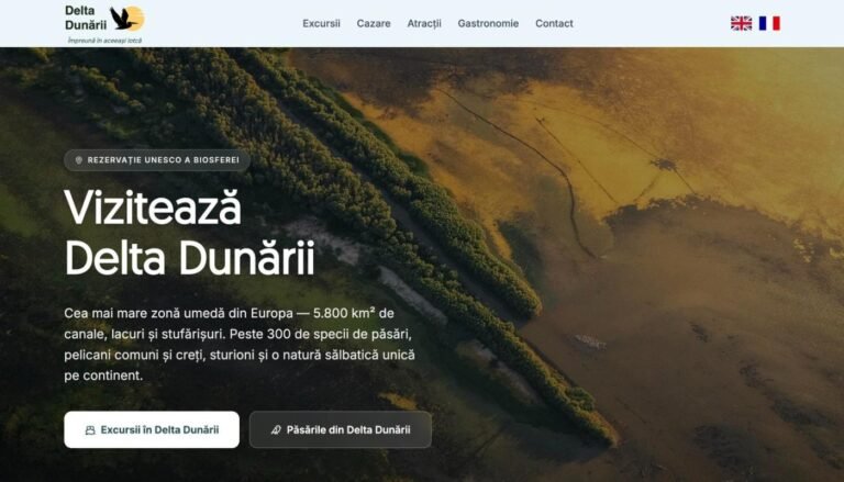 Captură din site-ul Delta Dunării