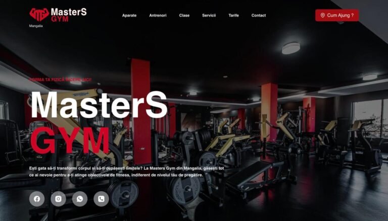 Captură din site-ul Masters Gym