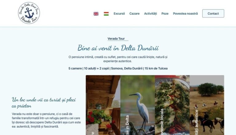Captură din site-ul Verada Tour